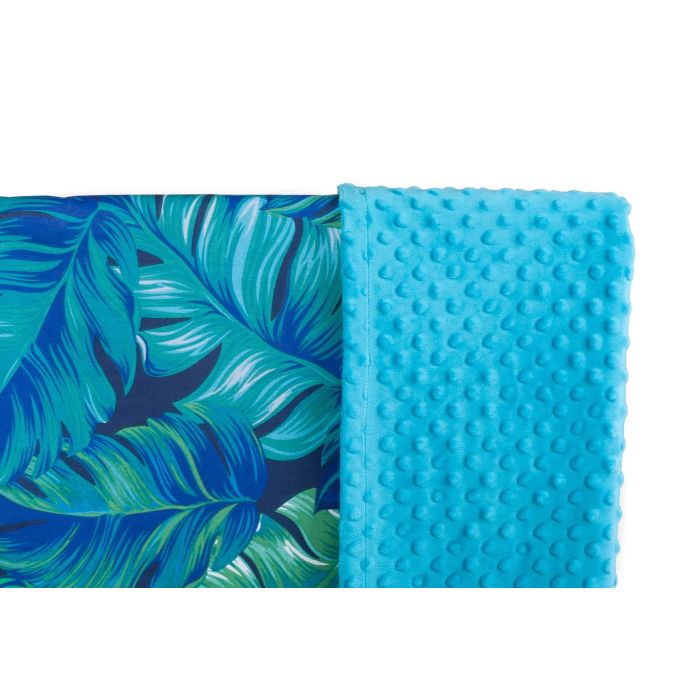 Bērnu pleds "Leaf" 100x75cm jūras zils