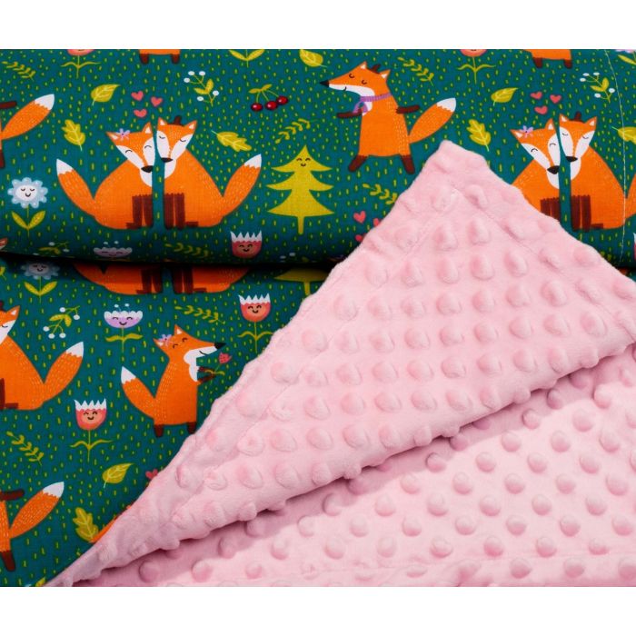 Bērnu pleds 100x75cm "Red couple" rozā