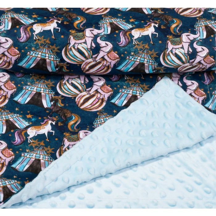 Bērnu pleds 100x75cm "Circus" zils 