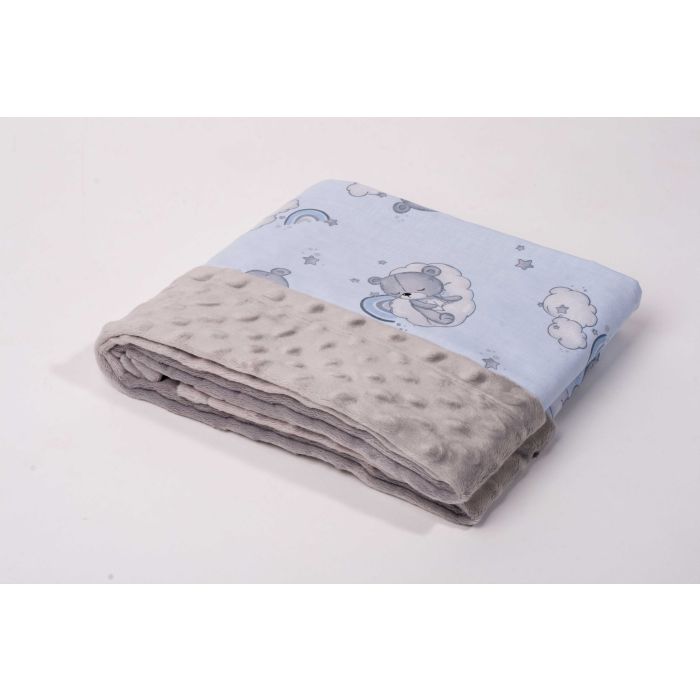 Bērnu pleds "Cute Teddy" 100x75cm pelēks