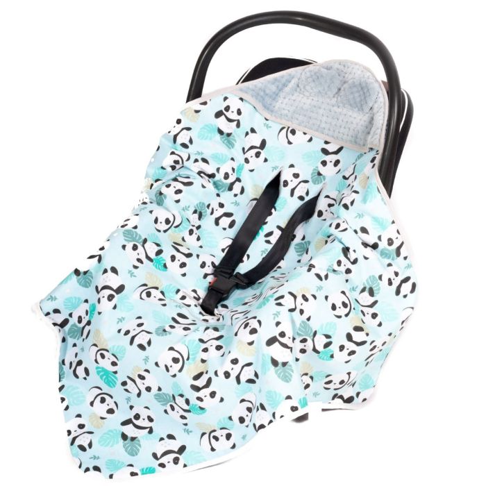  Sedziņa / konverts autokrēsliņām  "Panda" 80x80 cm