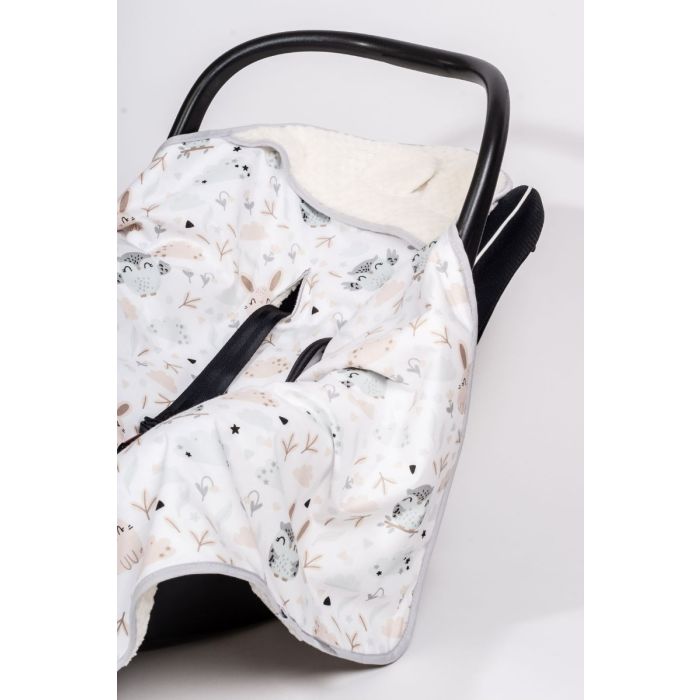  Sedziņa / konverts autokrēsliņām "Owly" 80x80 cm