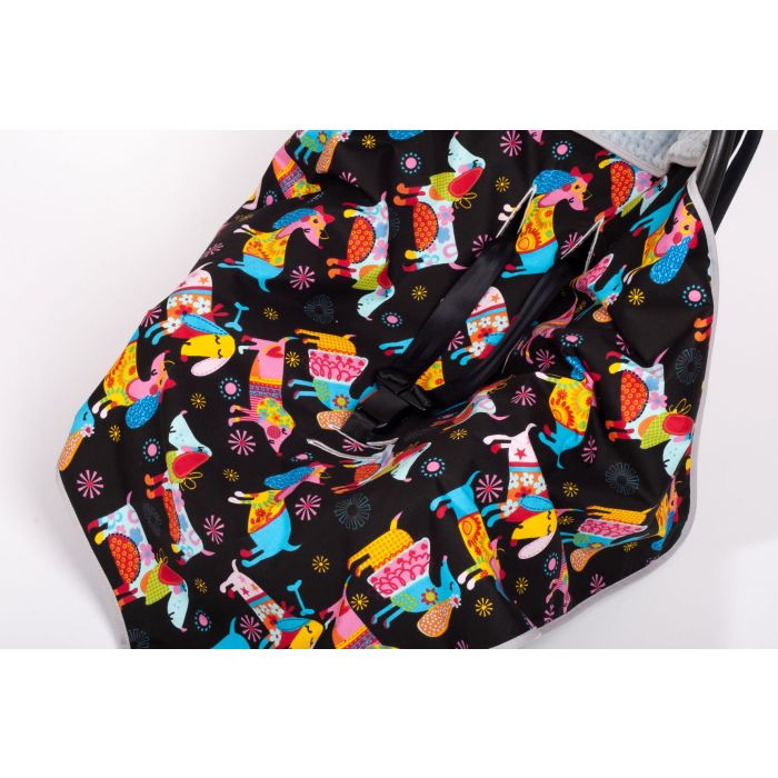  Sedziņa / konverts autokrēsliņām  "Dog lovers" 80x80 cm