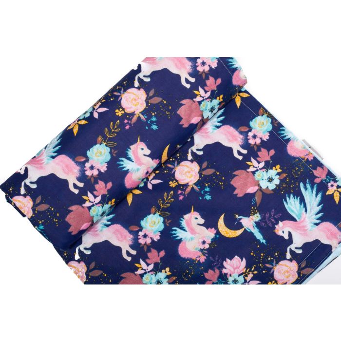 Bērnu pleds 100x75cm "Unicorns" zils 
