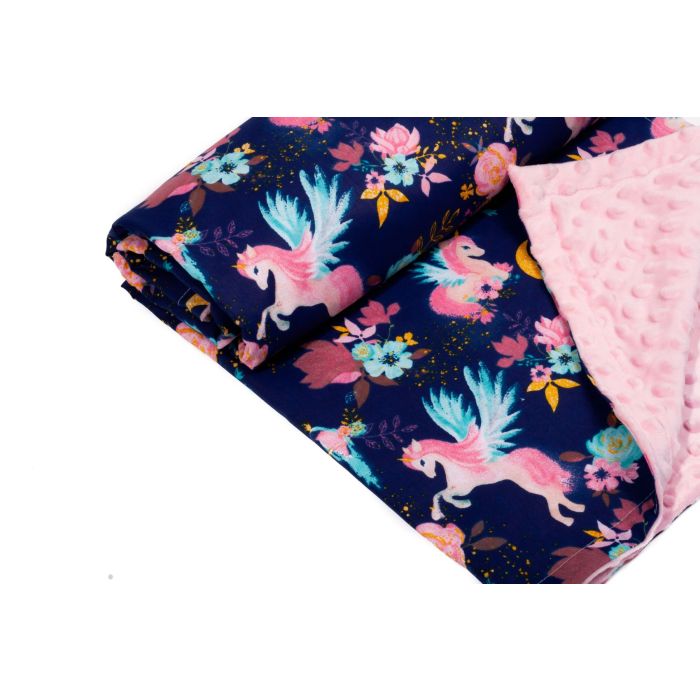 Bērnu pleds 100x75cm "Magic Unicorns" rozā