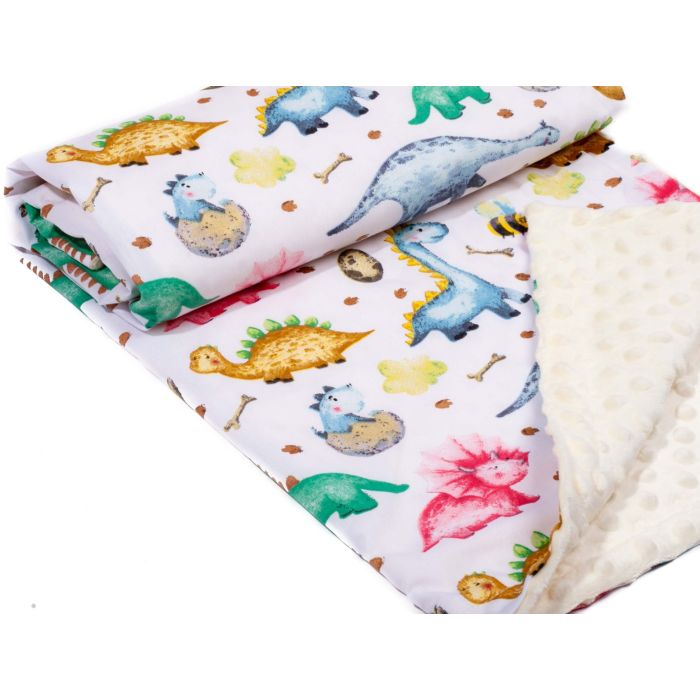 Bērnu pleds 100x75cm "Dino"  bēšs