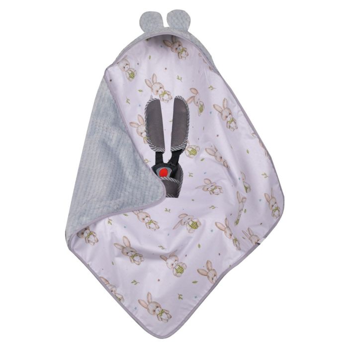 Autokrēsliņa guļammaiss "Cotton tail" 80x80 cm pelēks