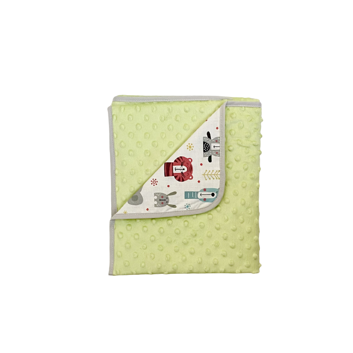 Bērnu pleds 90x80 cm "Zoo" zaļš