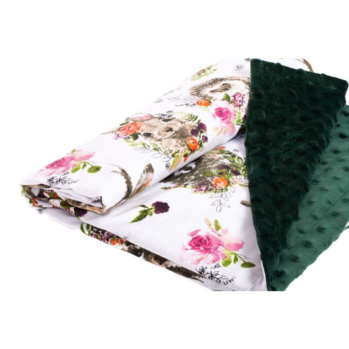 Bērnu pleds 100x75cm "Sweethearts" zaļš 