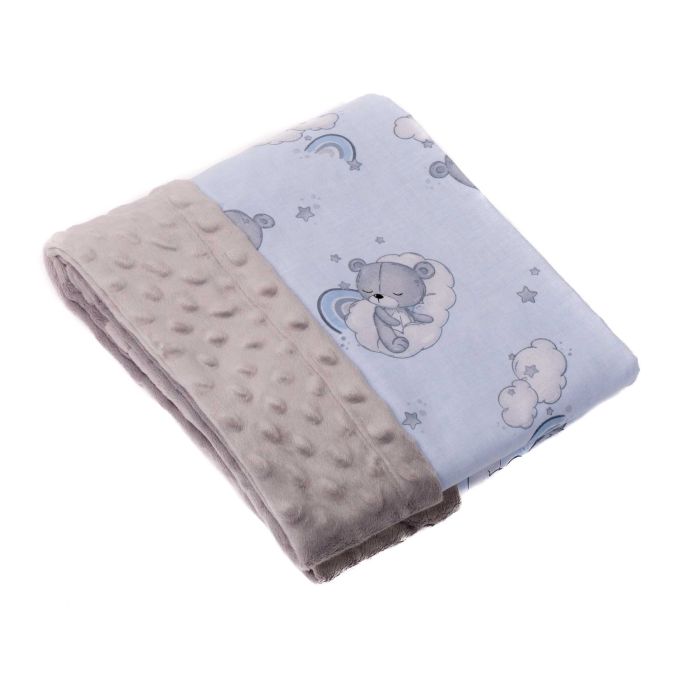 Bērnu pleds "Cute Teddy" 100x75cm pelēks