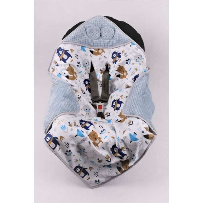 Autosēdeklīša guļammaiss "Forest" 80x80 cm pelēks