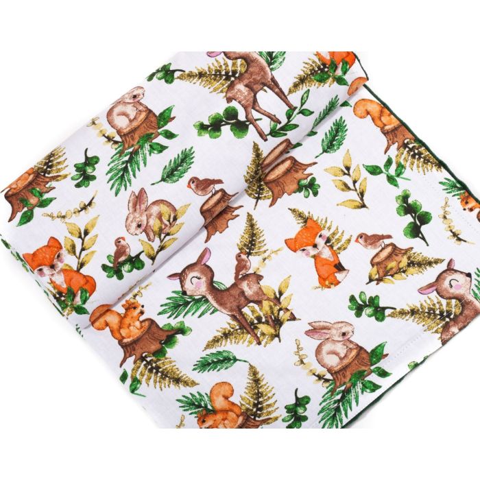 Bērnu pleds 100x75cm "Forest family" zaļš 