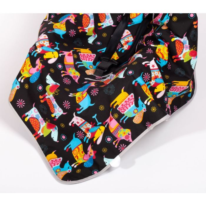  Sedziņa / konverts autokrēsliņām  "Dog lovers" 80x80 cm