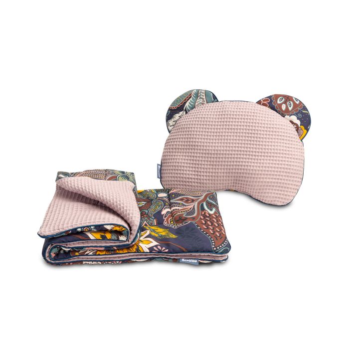 Komplekts "Flowers" pleds 56x76 cm un spilvens 30x35 cm 