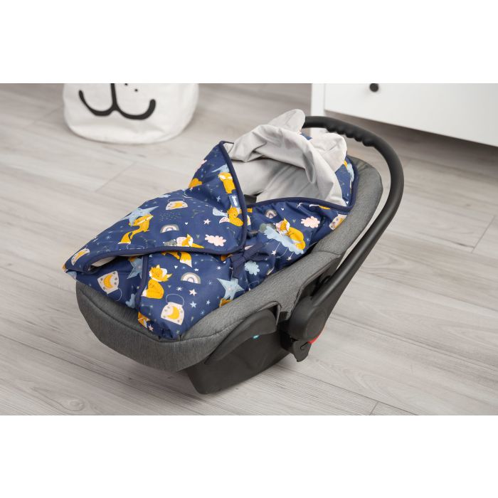 Autosēdeklīša guļammaiss "Foxes" 90x90 cm 