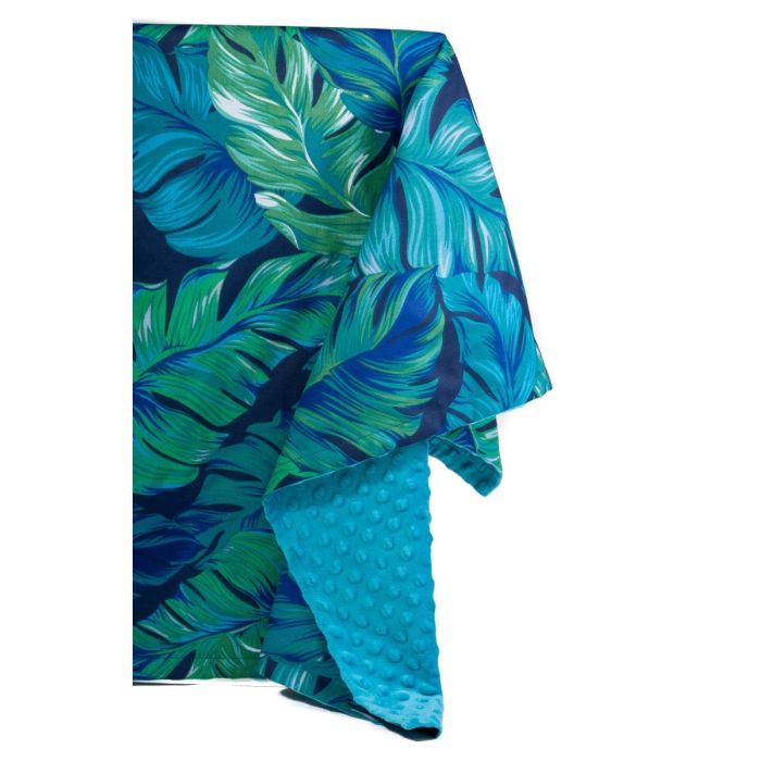 Bērnu pleds "Leaf" 100x75cm jūras zils