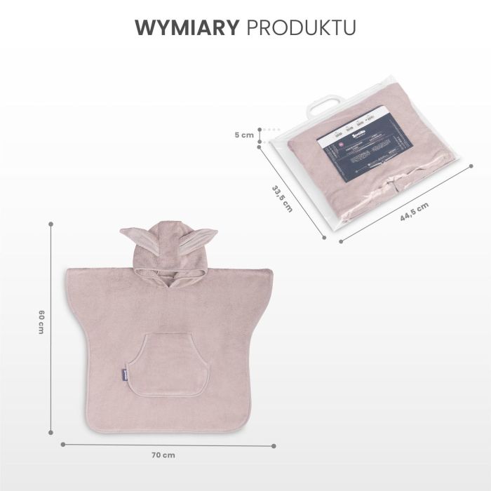 Bērnu pončo  "Coral" 70x60 cm Grey