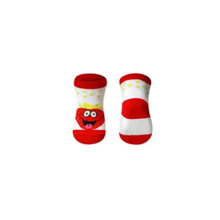 Kokvilnas zeķes mazuļiem 0+ sarkans