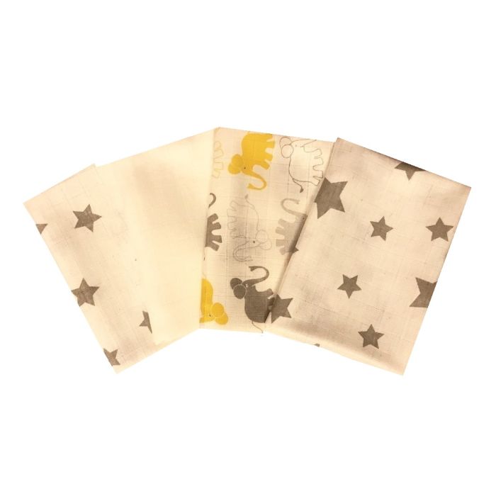 Kokvilnas autiņu komplekts "Neutrals"