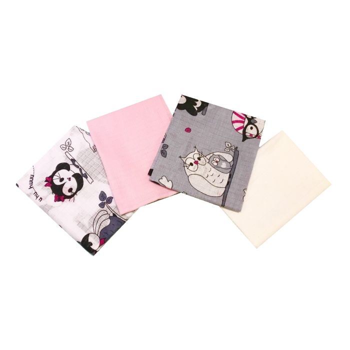 Kokvilnas autiņu komplekts "Wisdom"