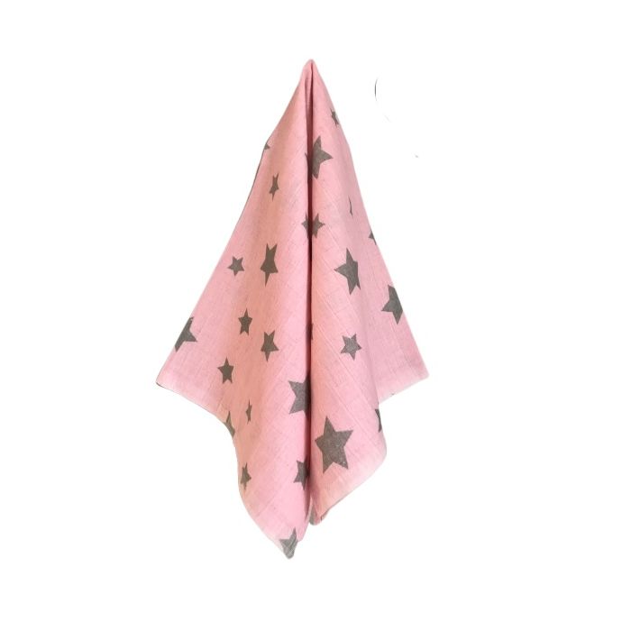 Marles autiņi ar zīmējumu 70x80cm "Stars" rozā