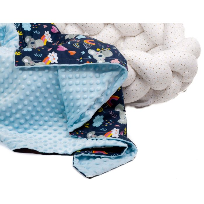 Bērnu pleds 100x75cm "Koala in Love" zils 