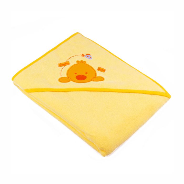 Dvielis mazulim "Lux" ar galvassegu 80x80cm "termofrotte" dzeltens