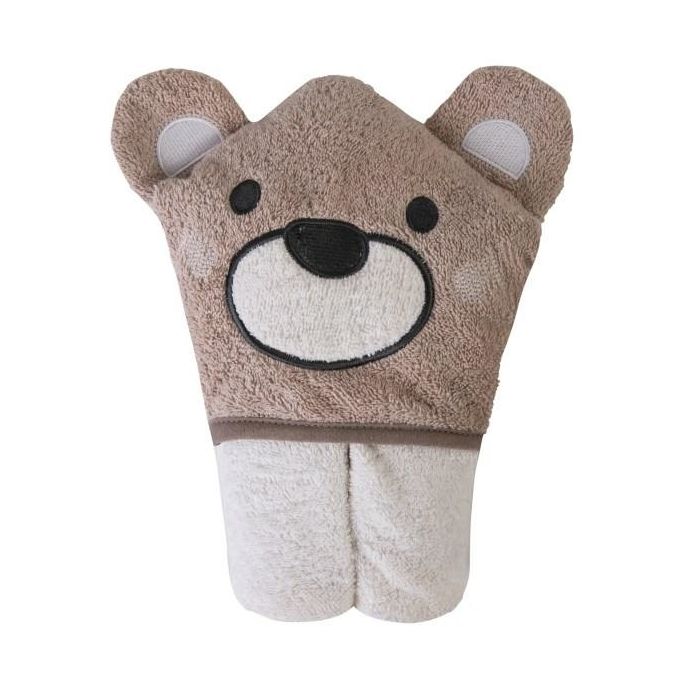 Dvielis ar kapuci  "Jimmy" 80x80 cm bēšs