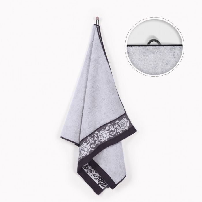 Rankšluostis "Romantica" 140x70 cm pilkos spalvos