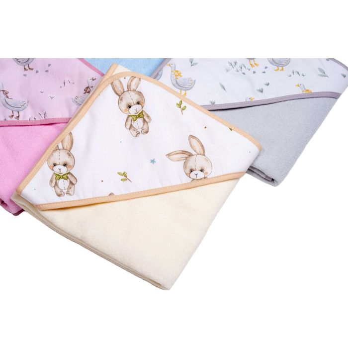 Dvielis ar kapuci "Cotton tail" 80x80 cm