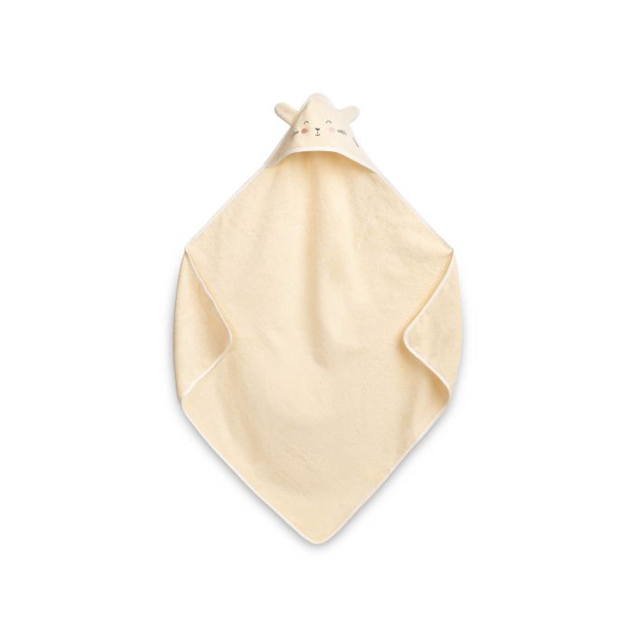 Dvielis mazulim ar kapuci "BUNNY" 90x90 cm ecru