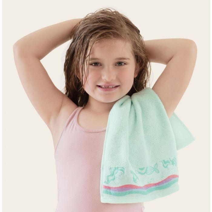 Dvielis bērniem (Ēģiptes kokvilnas) "Mermaid turquoise"