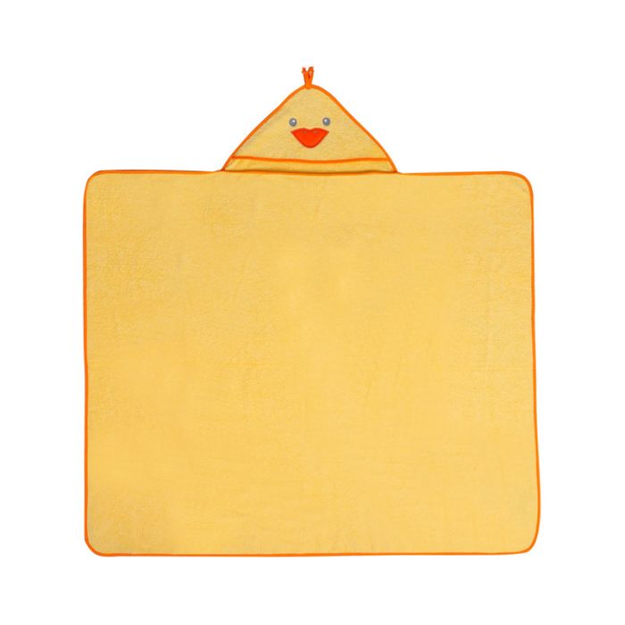 Dvielis ar kapuci  "Fox" 120x100cm  dzeltens