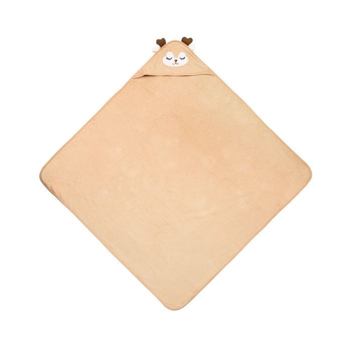 3D dvielis mazulim "Brown deer" ar galvassegu 100x100cm "frotte"