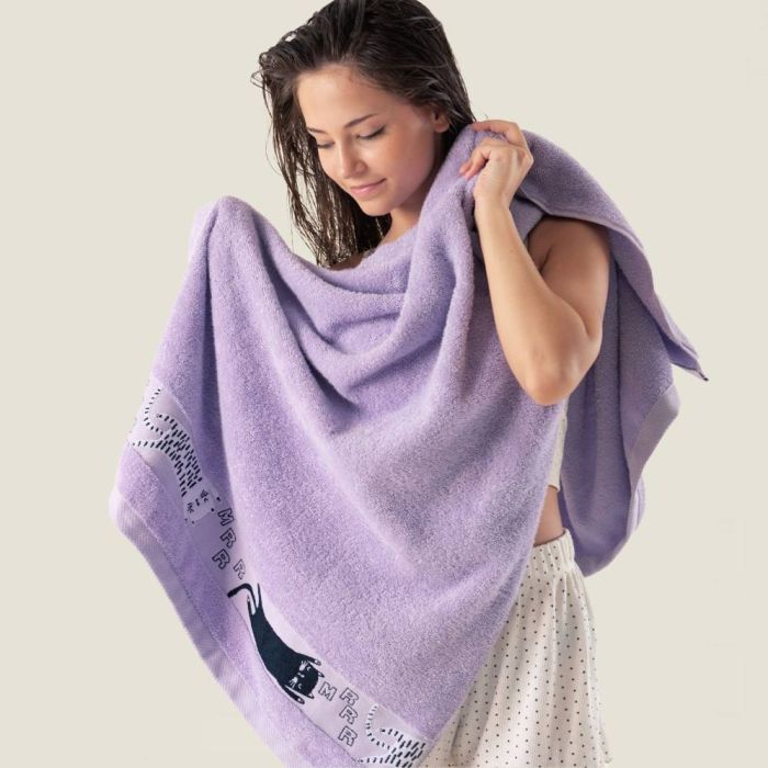 Dvielis bērniem (Ēģiptes kokvilnas) "Mufasa violet" 