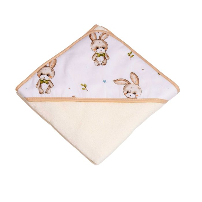 Dvielis ar kapuci "Cotton tail" 80x80 cm