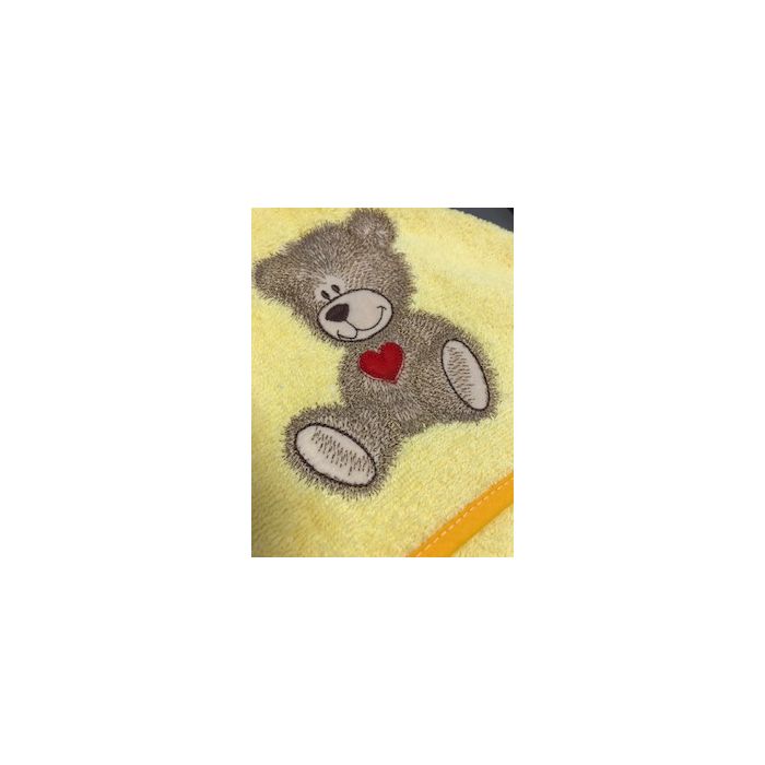 Rankšluostis kūdikiui "Teddy bear" su gobtuvu 