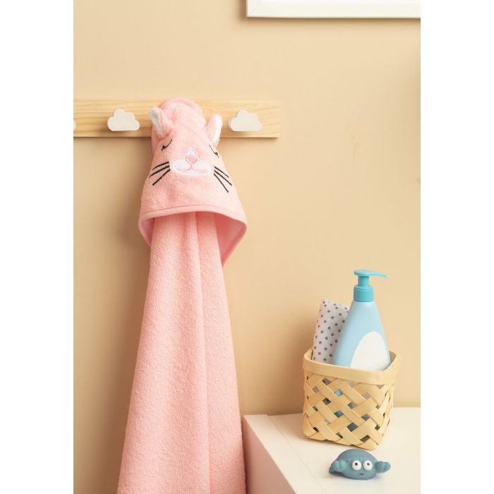 3D dvielis mazulim "Pinky rabbit" ar galvassegu 100x100cm "frotte"