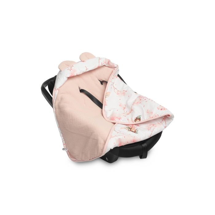 Autosēdeklīša muslīna guļammaiss "Fairies" 90x90 cm pink