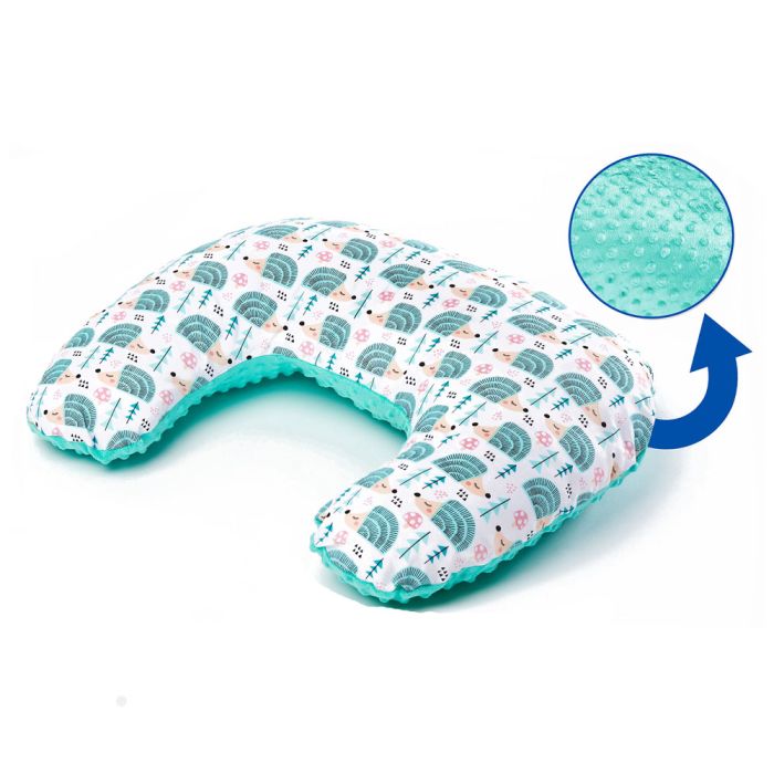 Barošanas spilveni 50x60cm "Hedgehog" tirkīzzilā krāsā