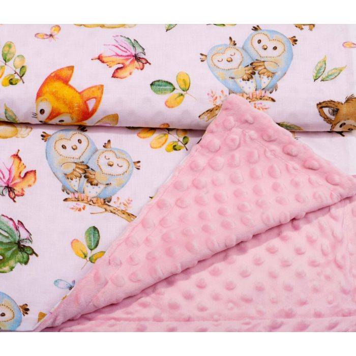 Bērnu pleds 100x75cm "Companions" rozā