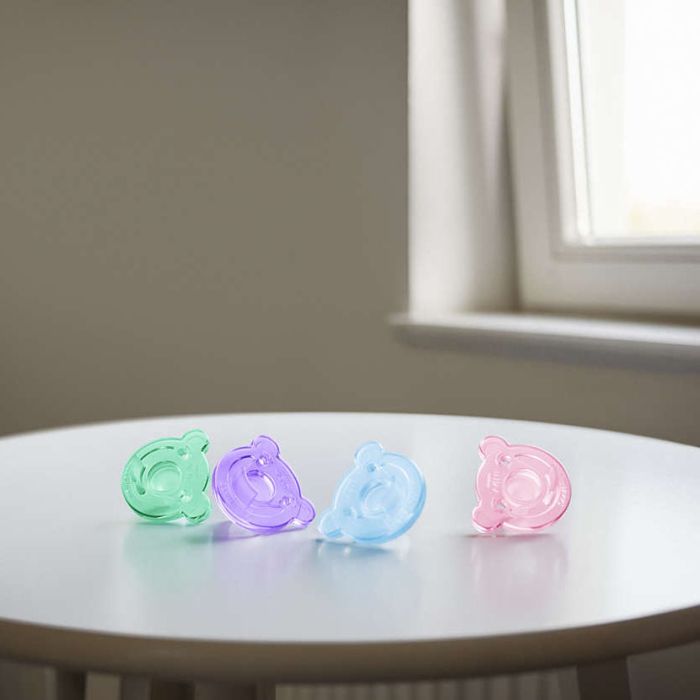 Knupītis AVENT "Soothie Shapes" 0-3m meitenei 2gab.