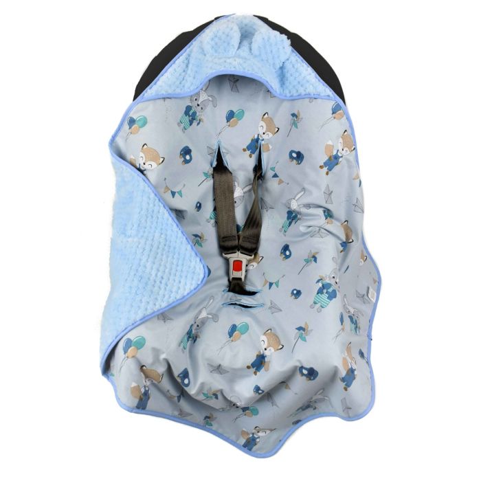 Autokrēsliņa guļammaiss "Sugarland" 80x80 cm zils.