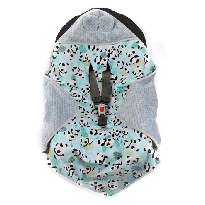  Sedziņa / konverts autokrēsliņām  "Panda" 80x80 cm