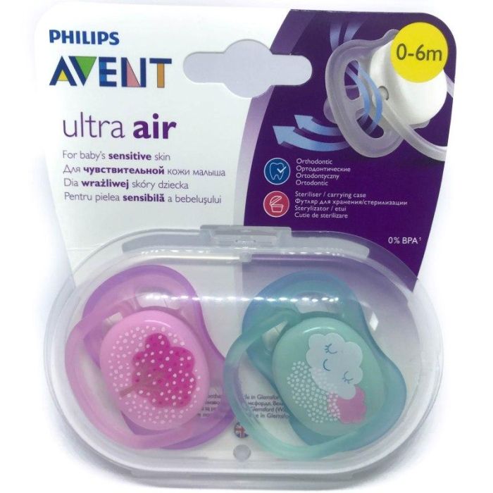 Māneklis AVENT "Ultra Air" ortodontiski 0-6m PINK