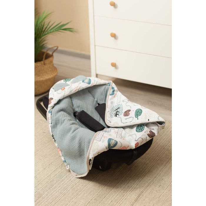 Autosēdeklīša muslīna guļammaiss "Archie" 90x90 cm 