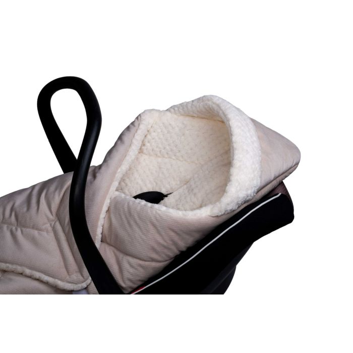 Apsildāms guļammaiss autokrēsliņa "WARM VELVET" 80x80 cm bēšs