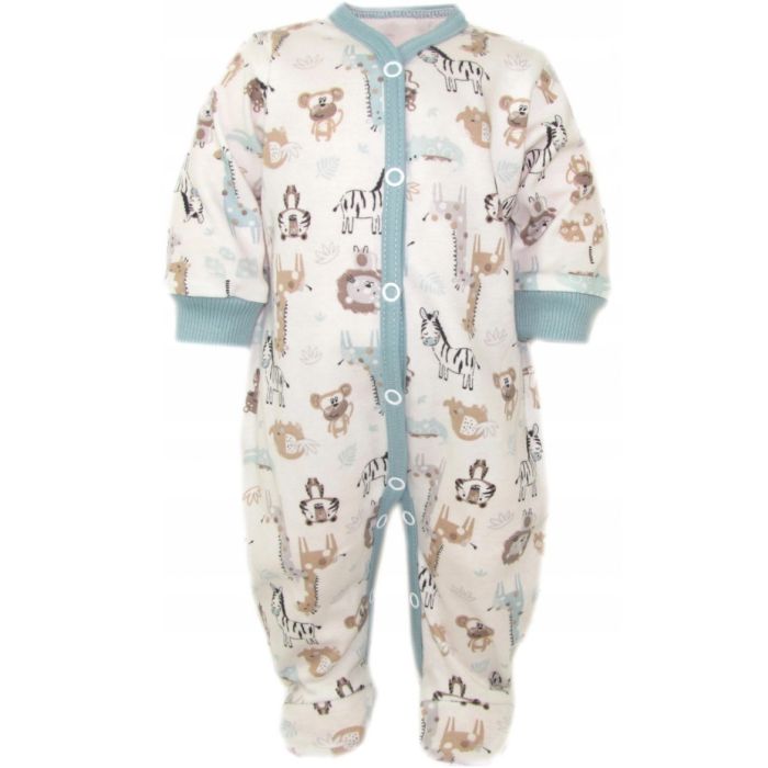 Zīdaiņu kokvilnas rāpulītis ar piedurknēm  "Jungle Iceberg" 