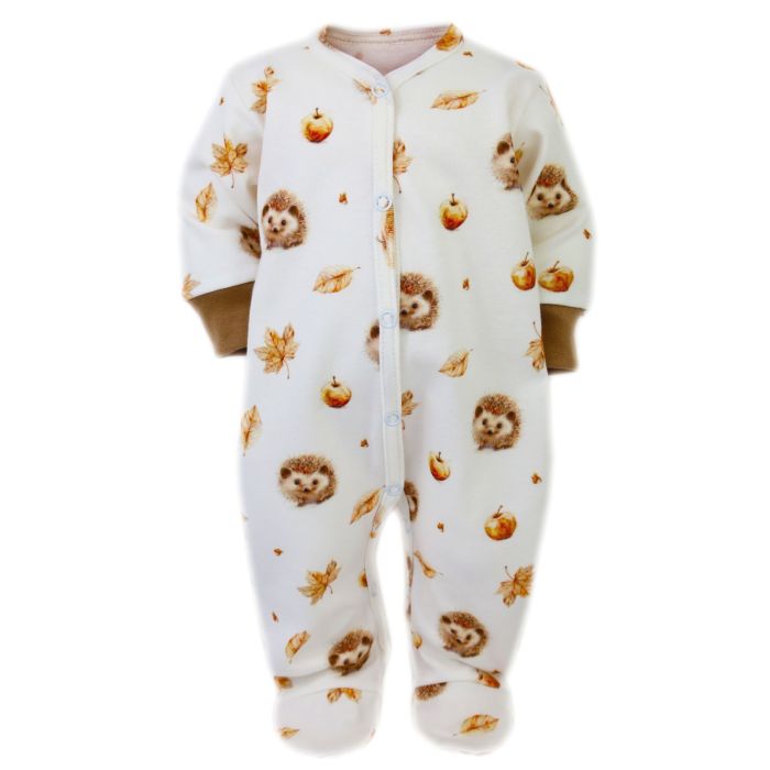 Zīdaiņu kokvilnas rāpulītis ar piedurknēm  "George" 