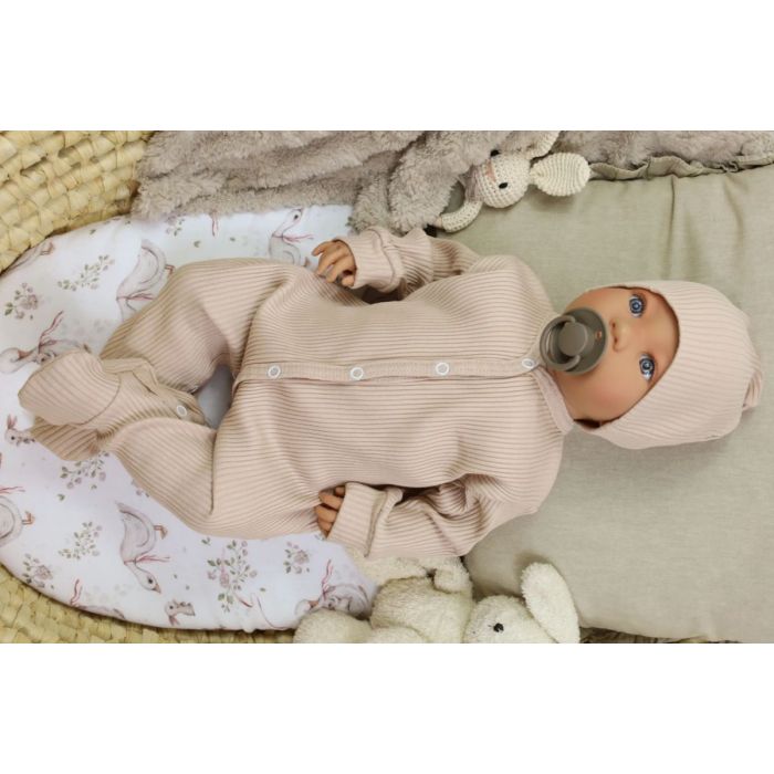 Zīdaiņu rāpulītis ar piedurknēm  "Lined lux" latte  